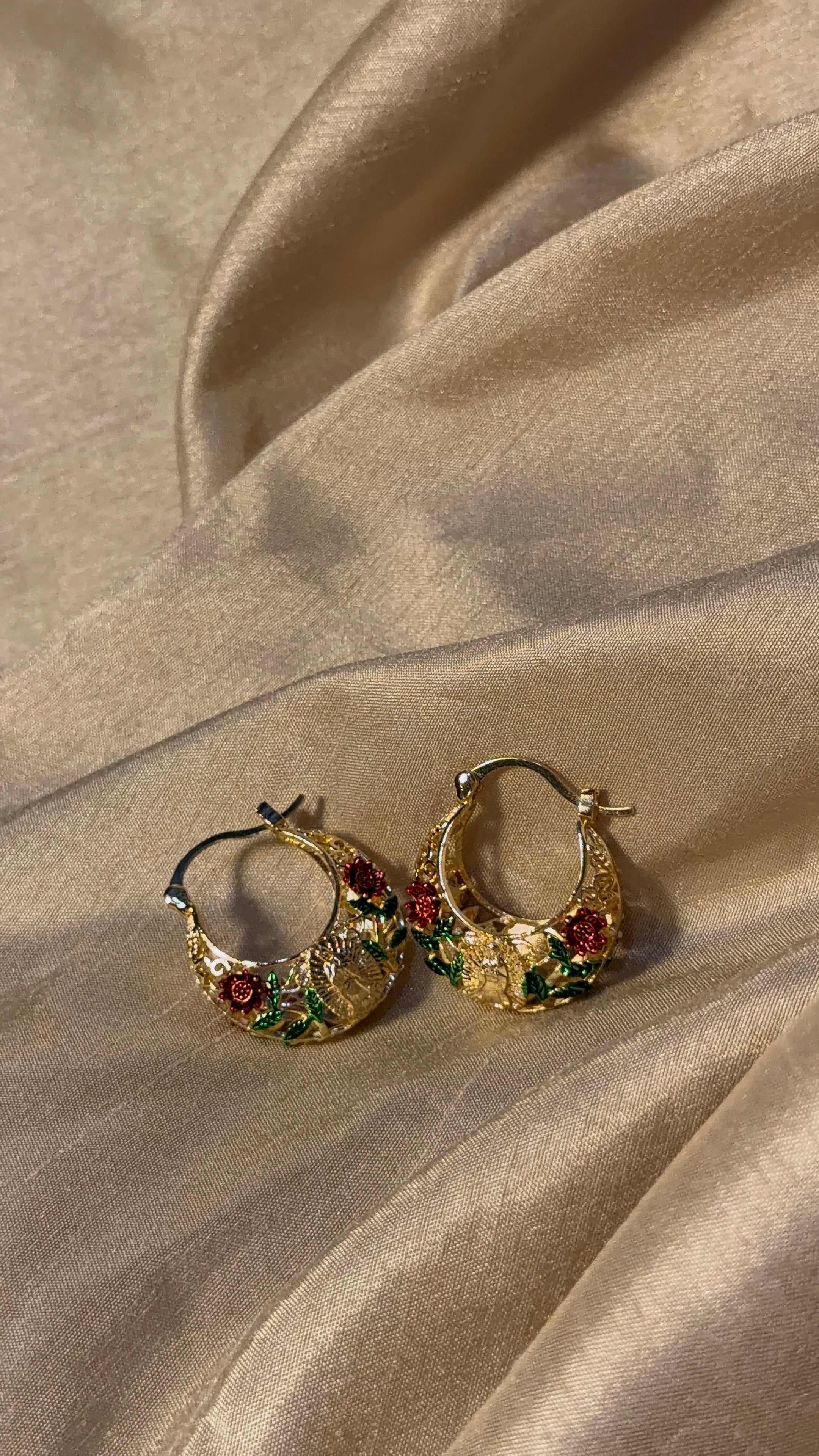 Virgin Mary Rose Earring