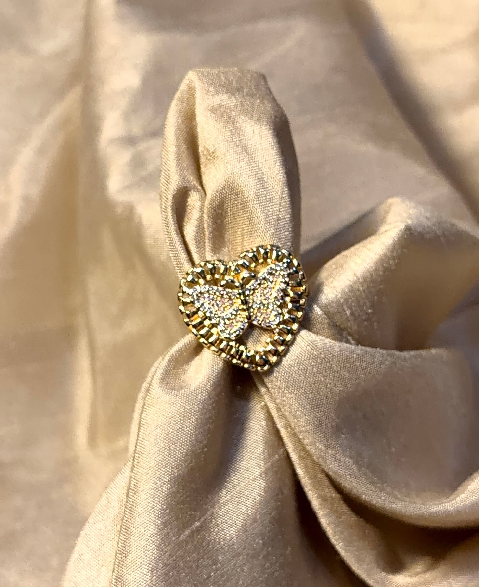 Butterfly Rolex Heart Ring