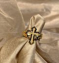 Cross Nugget Ring