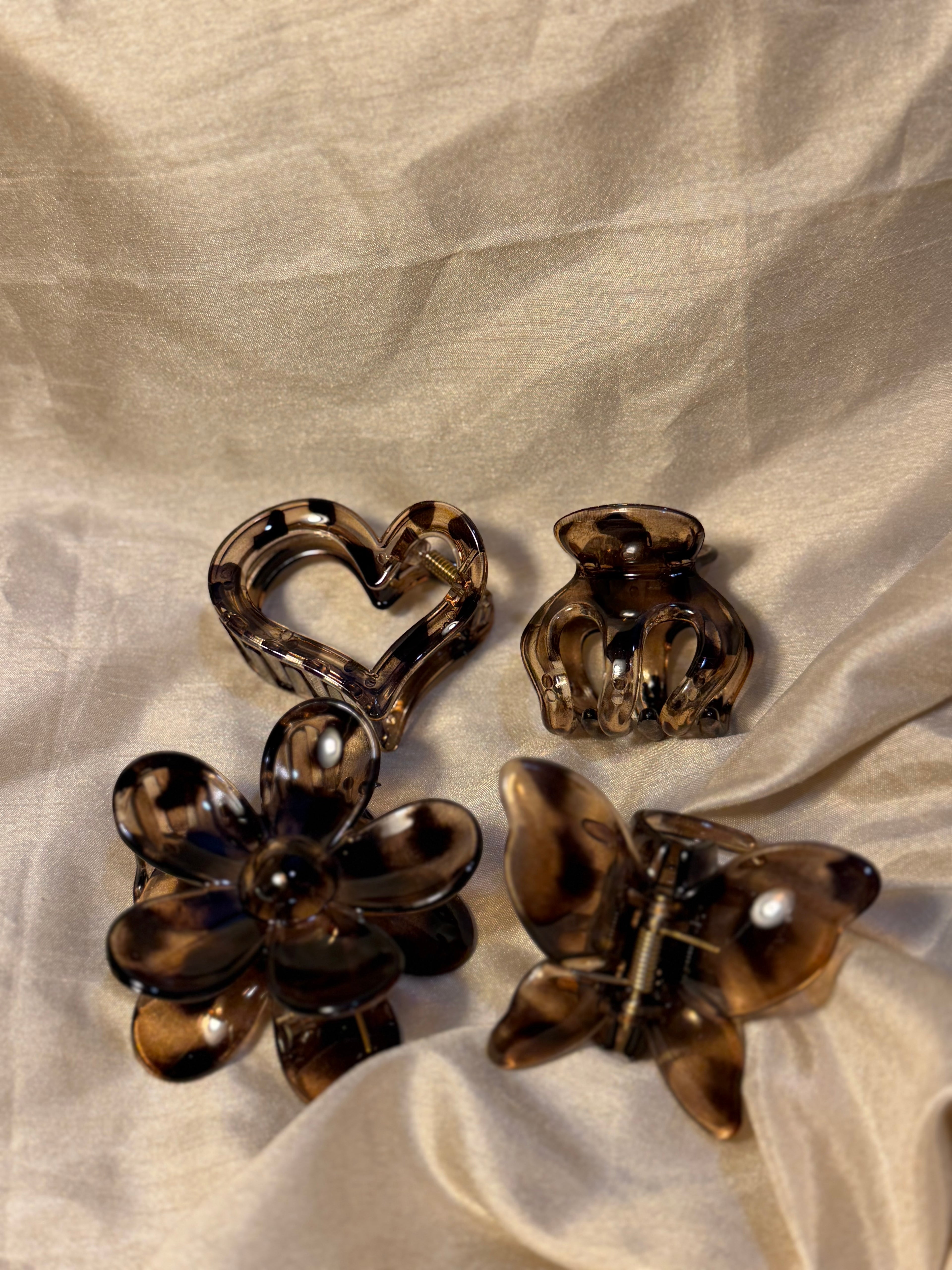 Leopard Print Hairclips