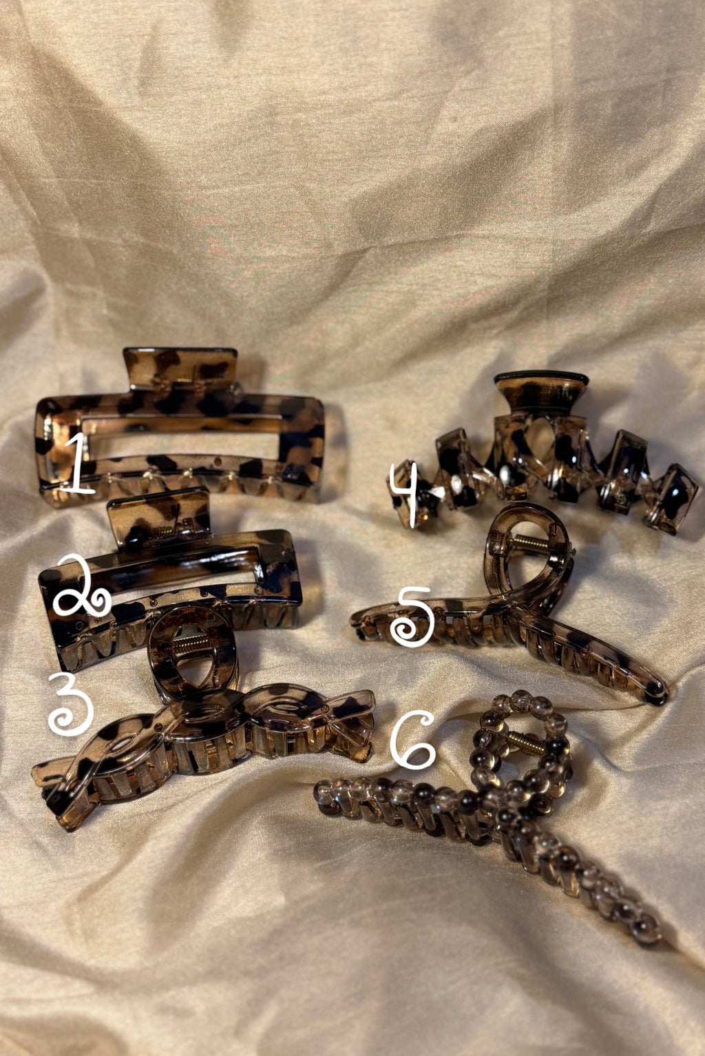 Leopard Print Hairclips