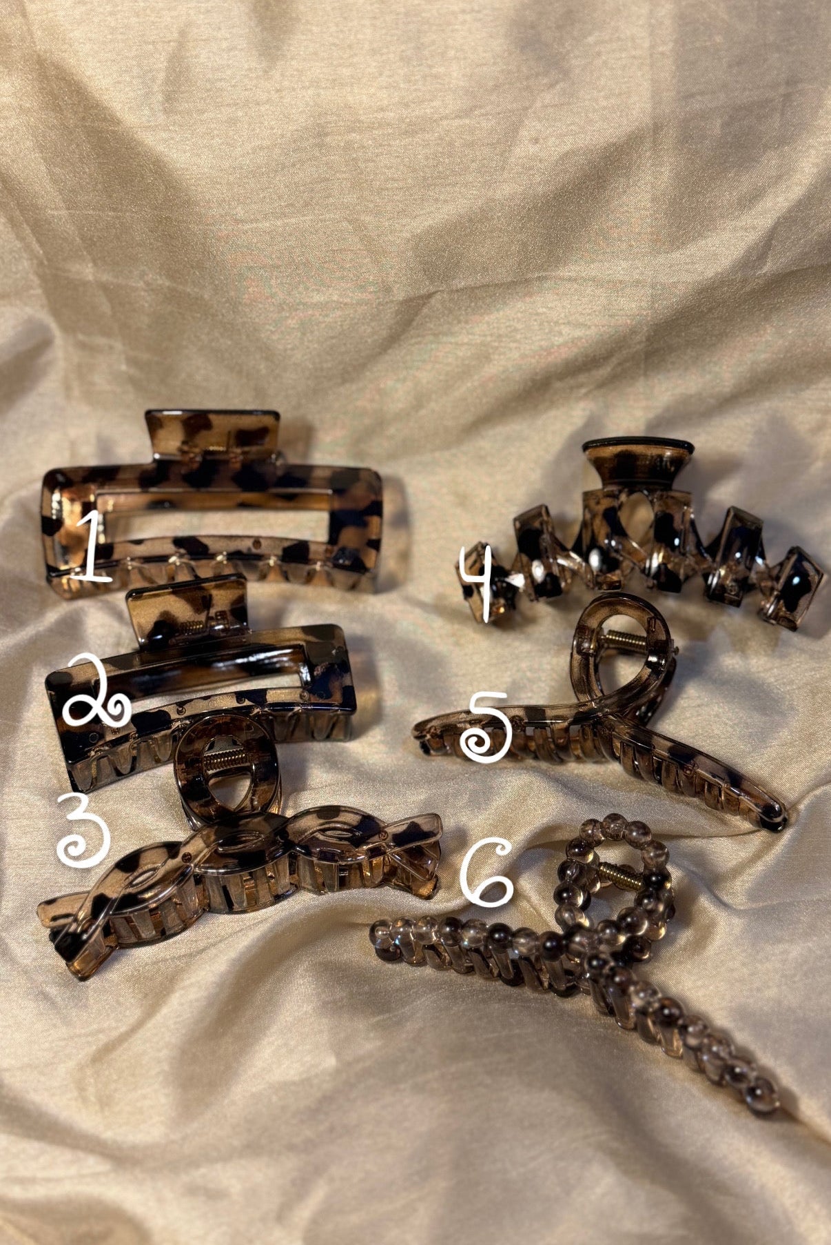 Leopard Print Hairclips